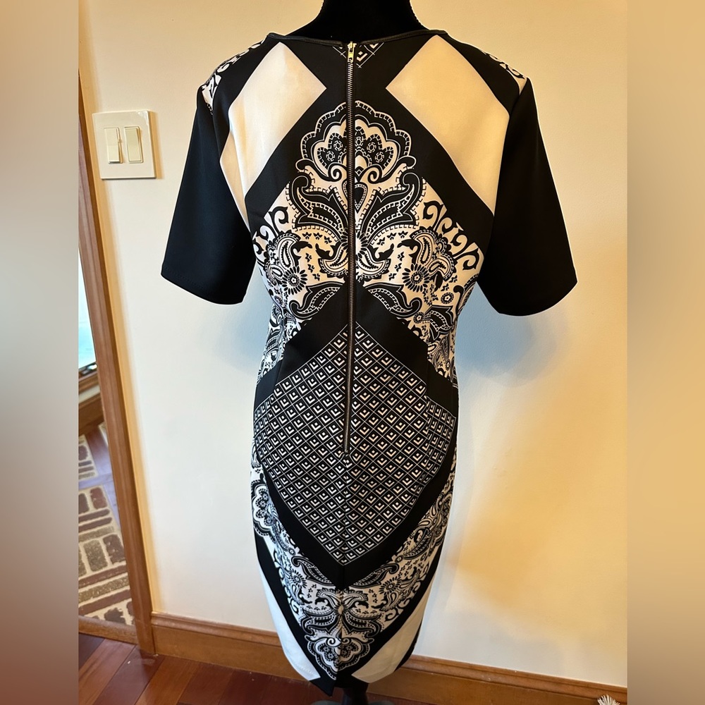 Beige by ECI black and white printed design